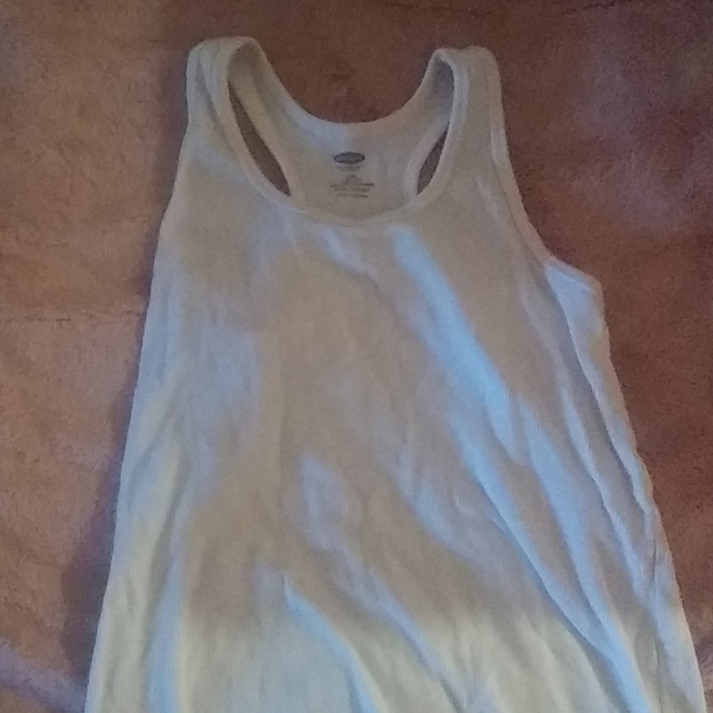 Old Navy Kids White Tank Top. Size Large 10/12.